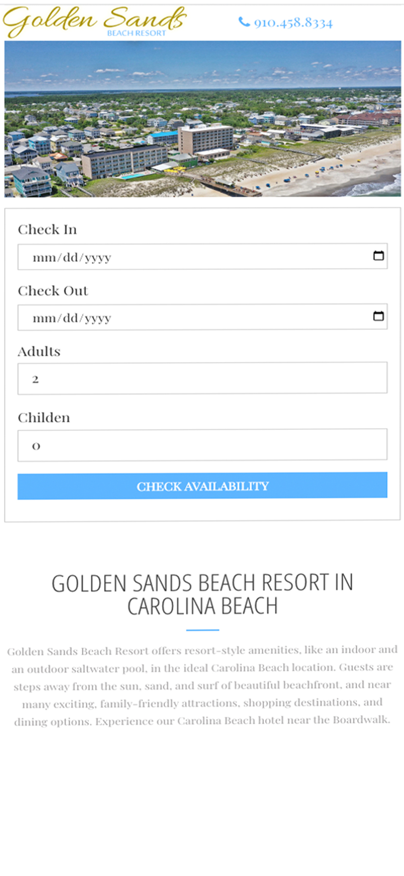 Screenshot of Golden Sands Beach Resort